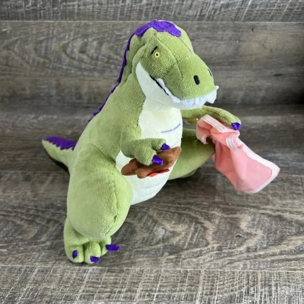 New Plush How Do Dinosaurs Say Goodnight T-Rex w/ Teddy & Blanket Yolen & Teague
